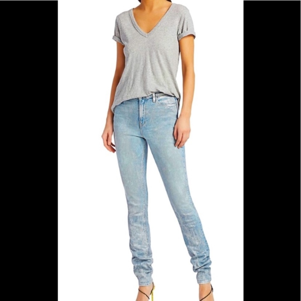 Hudson Jeans High Rise Metallic Coated Jeans